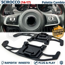 PALETTE Cambio Volante per VW Scirocco 3 14-17 Ricambio Leve in Alluminio Nero