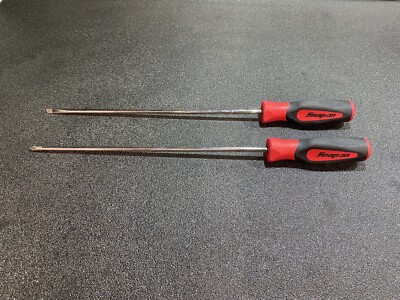 Snap On SGDP122B Kreuzschlitz & SGD4120b flacher Softgrip Schraubendreher 17'' lang rot