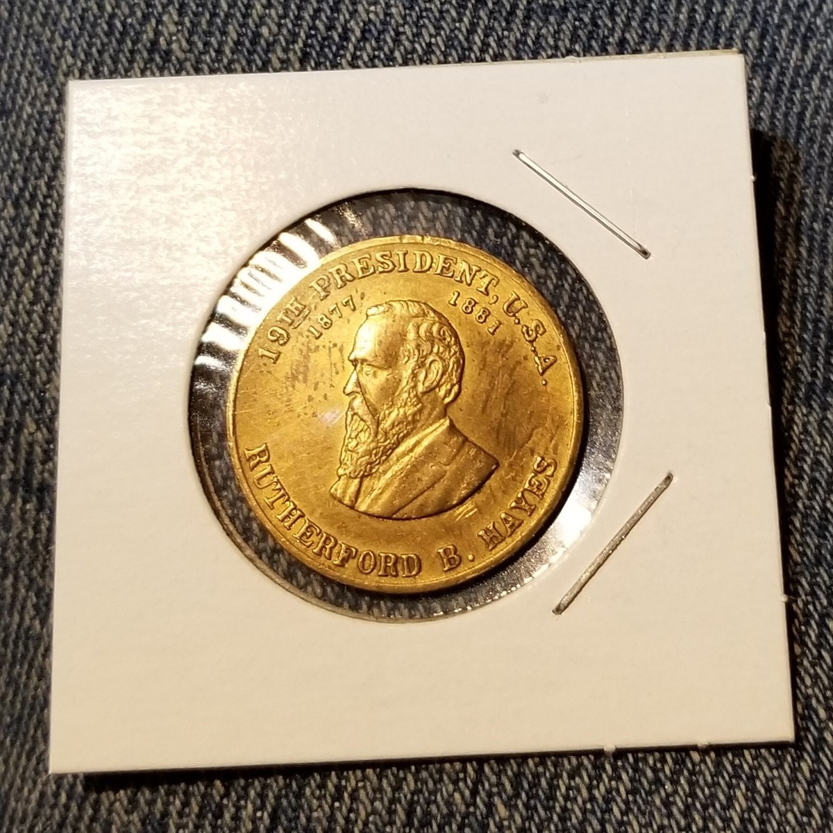 ⑲【ゴールデンダラー】新品未開封第19代ラザフォード•バーチャード•ヘイズ大統領 Token 19th President U.S.A 1877-1881 Rutherford B. Hayes