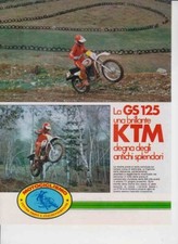 advertising Pubblicità  MOTO KTM GS 125 1978 -REGOLARITA EPOCA VINTAGE ENDURO