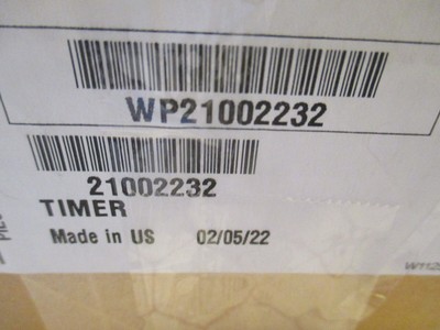 OEM Whirlpool Washing Machine Timer WP21002232 21002232 for sale  