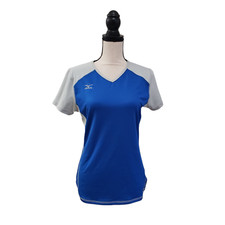 Mizuno Womens Activewear Lightweight Volleyball Shirt Blue Size L NWT