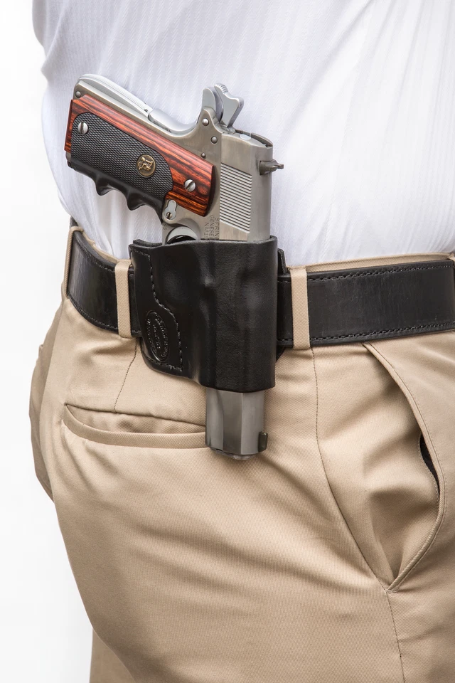 Belt Ride Leather Gun Holster LH RH For Springfield EMP - Image 3 of 4