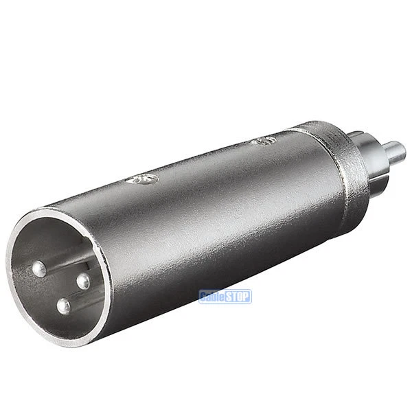 CABLESTOP 3 Pin XLR Male To RCA Phono Plug Adapter