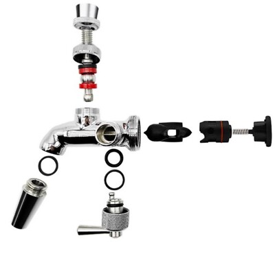 Nukatap Flow Control Gen2 Kegland Edelstahl Wasserhahn austauschbarer Auslauf