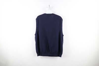 Vintage 90s Eddie Bauer Mens XL Faded Blank Cotton Knit V-Neck