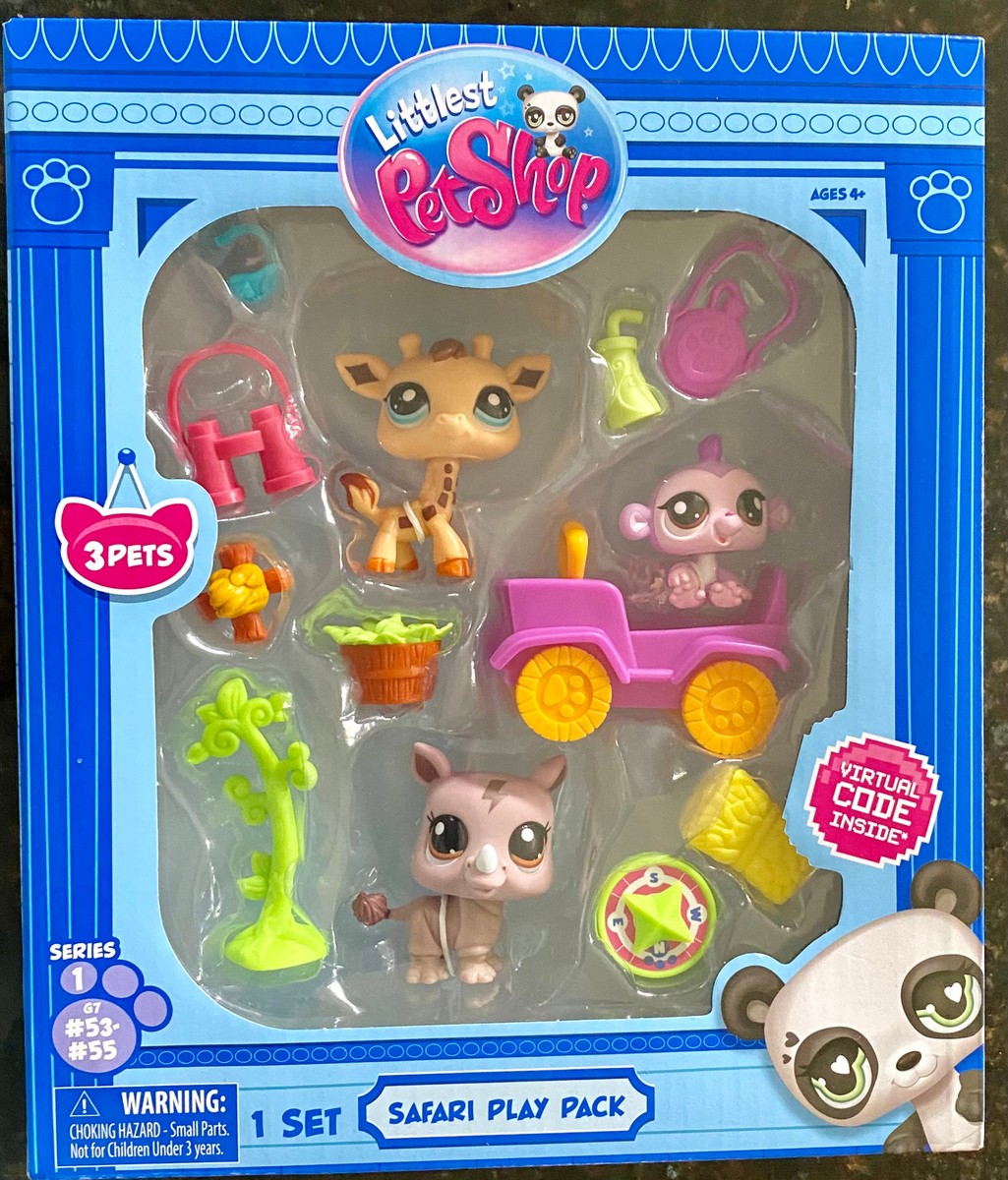 SAFARI PLAY PACK Littlest Pet Shop LPS Series #53 #54 #55