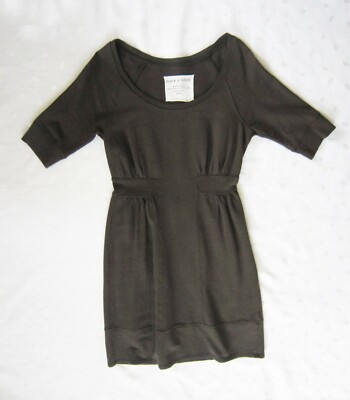 Anthropologie Pure + Good Short Sleeve Sweatshirt Dress in Army Green Size  S | eBay