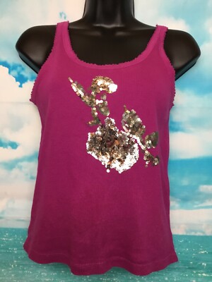 pink sequin vest top