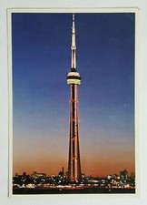 Postcard CN Tower Toronto Ontario Canada City Skyline Night Lights A4
