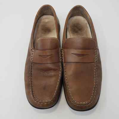 ECCO Mens Brown Leather Slip On Driving Loafers Moccasins Size 43 9-9.5 ECCO Mens Sz 43 9/9.5 Brown Leather Slip On Driving  main image 4