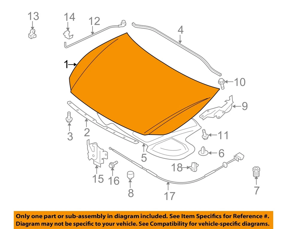 Used Hood fits: 2012 Suzuki Sx4 Grade A Foto 3 de 4