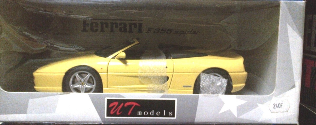 FERRARI F355 SPIDER YELLOW GIALLO MODENA 1:18 UT Models VERY RARE