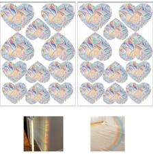 22 Prism Window Stickers, Glass Pane, Bird-Proof, Heart Stickers, Roof Window 