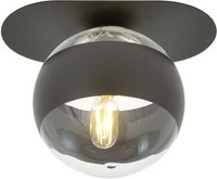 Deckenleuchte, 1X40W, E14, IP20, Schwarz, Durchsichtig, Modern