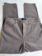 Talbots High Rise Straight Leg Corduroy Pants Gray 8