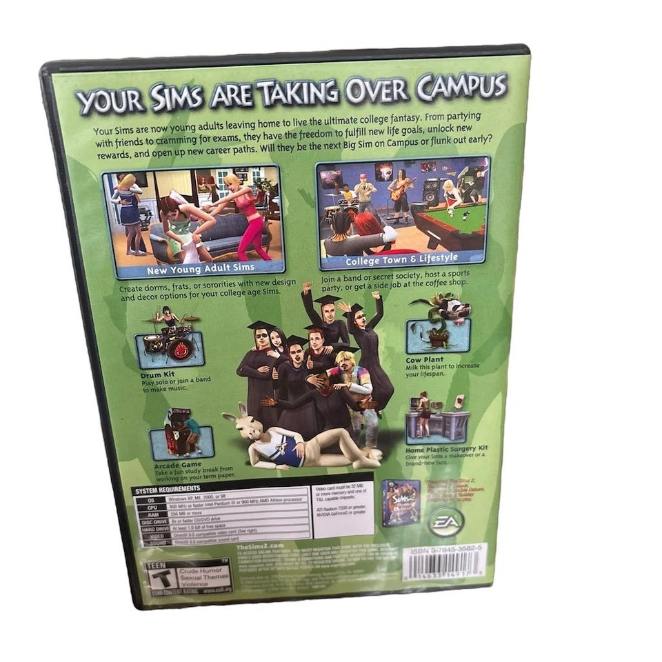 The Sims 2 University Expansion Pack PC Game Simulation EA Games 2005 - Image 2 of 2