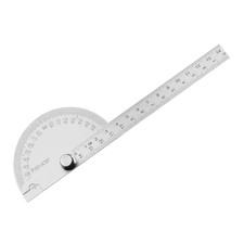 Stainless Steel Angle Ruler 180° Protractor Measuring Tool Adjustable Arm