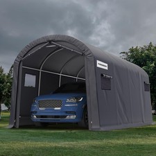 KING BIRD Multiple Sizes Heavy Duty Anti-Snow Carport Round Style Storage Sheds