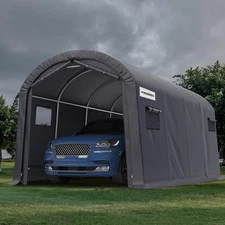 KING BIRD Multiple Sizes Heavy Duty Anti-Snow Carport Round Style Storage Sheds