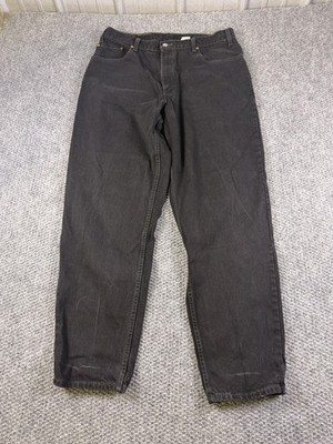 Levis 560 Jeans Mens 38x32 Black Charcoal Wash Relaxed Tapered Leg Denim Pants