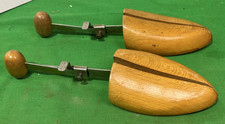 Two Vintage Two Way Wooden Shoe Stretchers Made In Sweden Metal Hinge Men  s