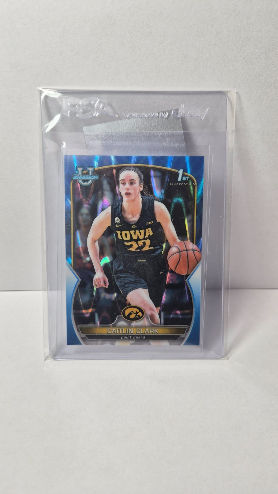 2022 Bowman Chrome Caitlin Clark 1st Blue Refractor #1/199