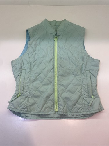 Outback Trading Company Grand Prix Vest Womens M Light Green Full Zip Equestrian