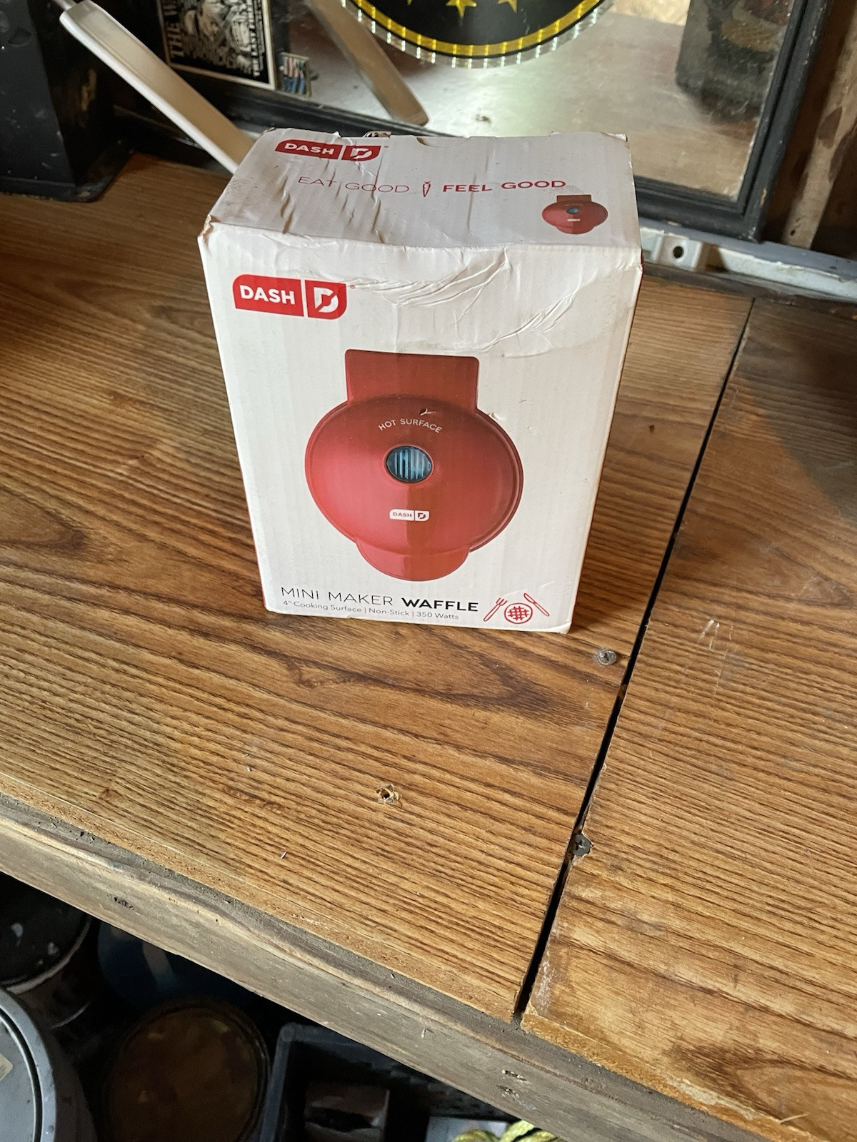 Dash Express Red Waffle Bite Maker for Quick and Easy Mini Waffles