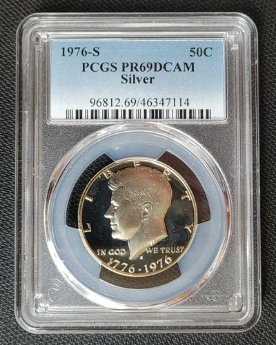 1976-S ***Silver KENNEDY Bicentennial ***Proof Half Dollar*DCAM PR69 +Bonus Coin