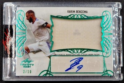 2021 Leaf Trinity Green Spectrum 2/10 Karim Benzema #PA-KB1 Patch Auto