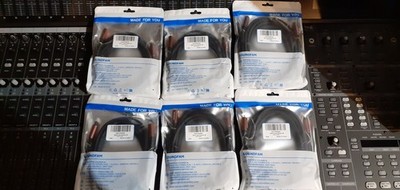 Mackie D8B HDR MDR SDR TASCAM x48 spdif optisches Kabel ADAT 2m Verlängerungen Set 6