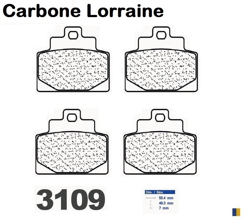 Plaquettes Carbone Lorraine train avant Piaggio MP3 500 Premium