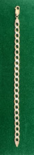 beautiful 9ct gold cuban curb link bracelet (7.24g) 18.5cm x 7cm