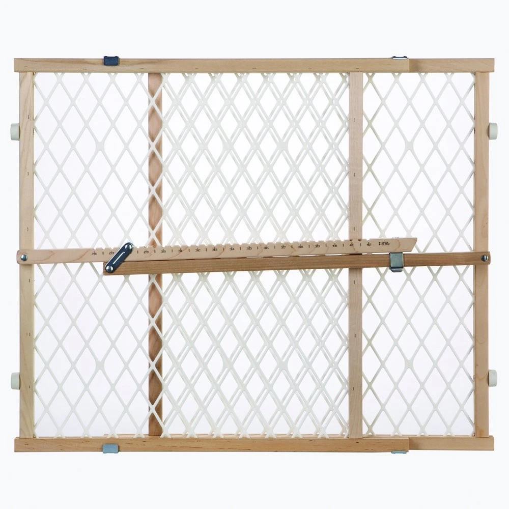 Toddleroo by North States - Diamond Mesh Wooden Baby Gate Pressure Mounted B...