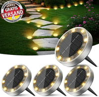 Peasur Solar Bodenleuchten Aussen, 4 StüCk 8 LED Solarlampen FüR AußEn 👌 ✅