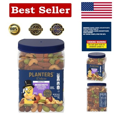Elegant Unsalted Mixed Nuts 34.5 oz - Blend of California Pistachios & Cashews