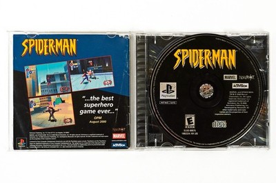 Spider-Man (Sony PlayStation 1 PS1, 2000) Black Label -A