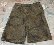 Cotton On Super Baggy Jort Denim Shorts Size 32 / US 32 Men s Leaf Camo Faded