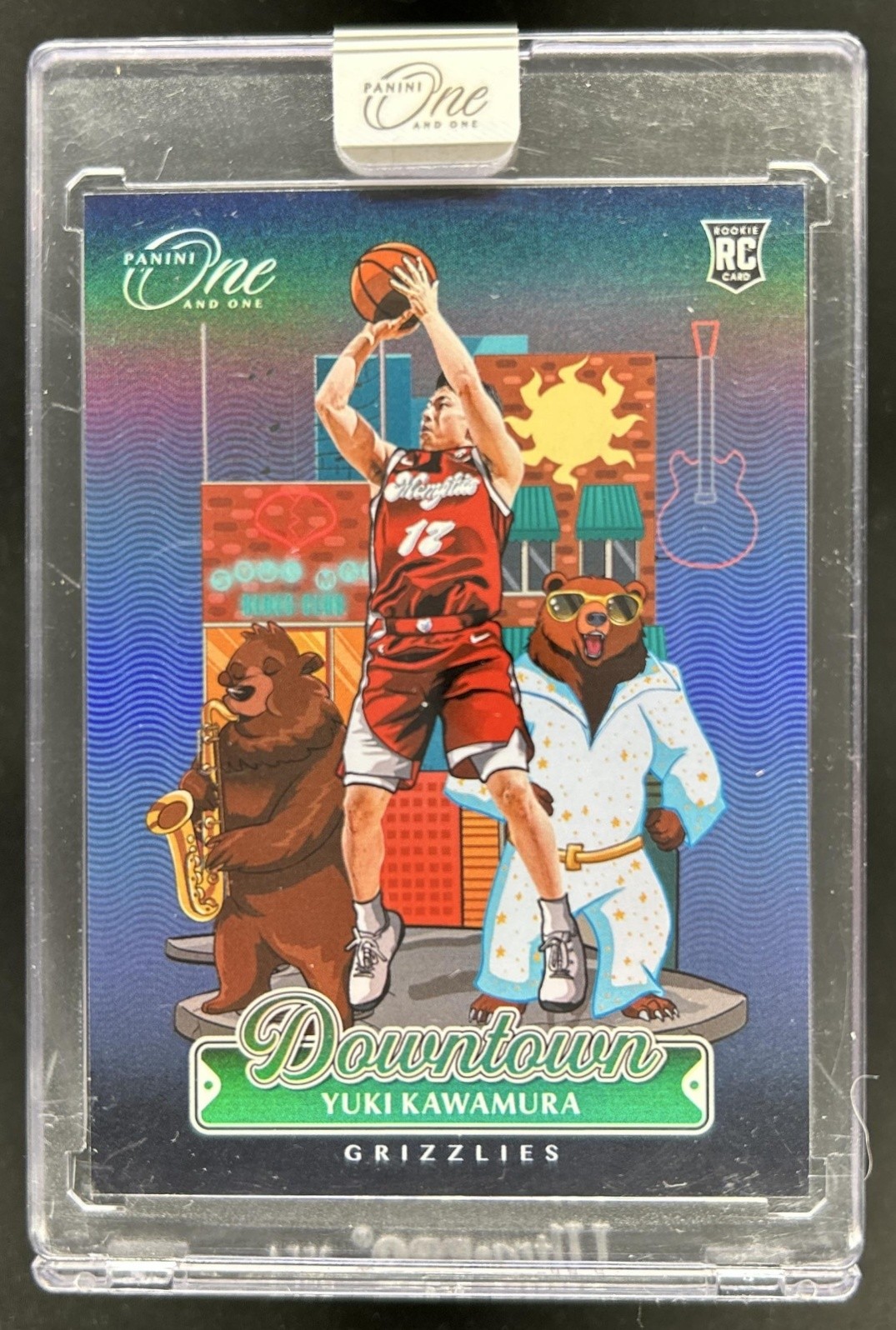 2024-25 Panini One and One Yuki Kawamura Downtown RC SSP Rookie #32 Grizzlies