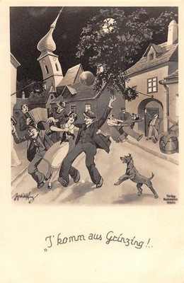723135) Nice Joke Postcard Grinzing near Vienna Austria 