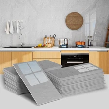 20/40 Pcs Gray Marble Peel and Stick Waterproof Wall Panels (23.6"x11.8" )