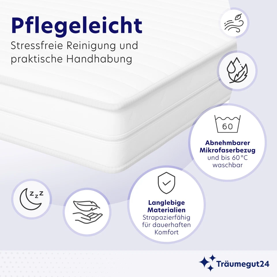 7-Zonen Kaltschaum Matratze 90x200 120x200 140x200 160x200 180x200 H2 H3 - Bild 3 von 4