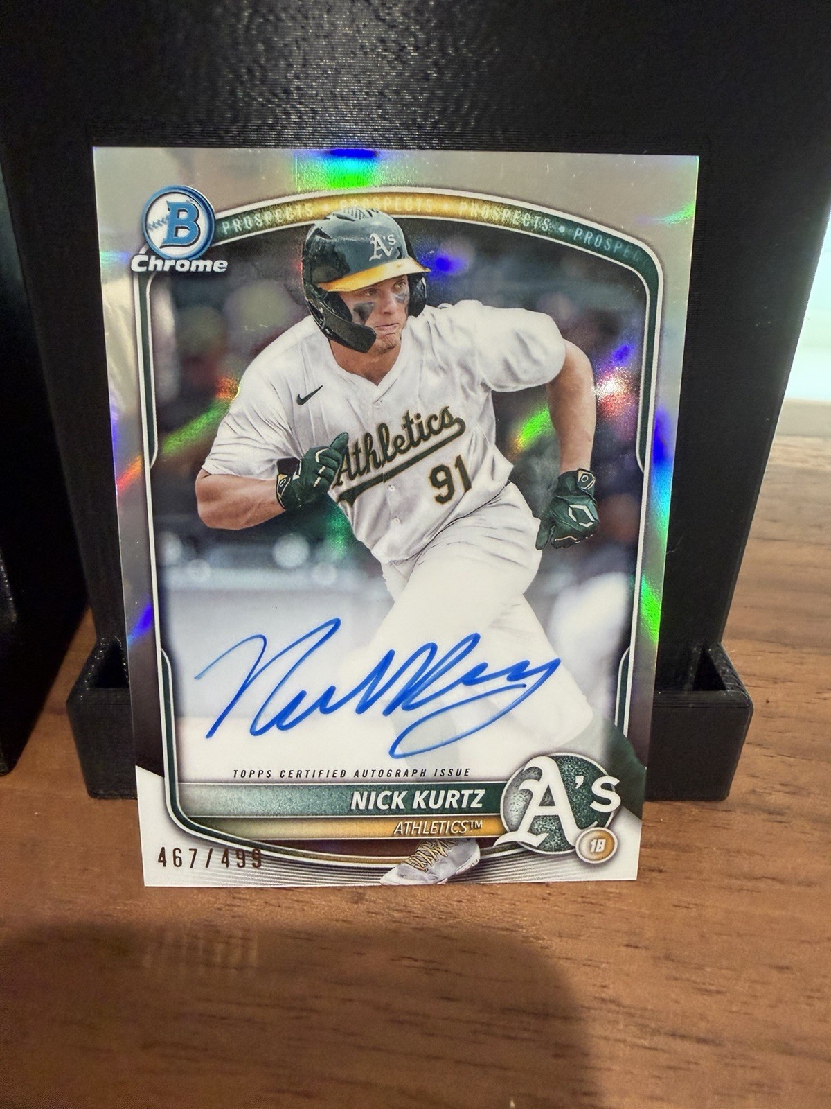 2025 Bowman Chrome Prospect Autographs Nick Kurtz #CPA-NK Refractor /499 Auto