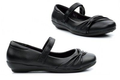 US Messing Mädchen Schulschuhe Touch Verschluss Schuhe Mary Jane Mädchen Schuhe schwarz