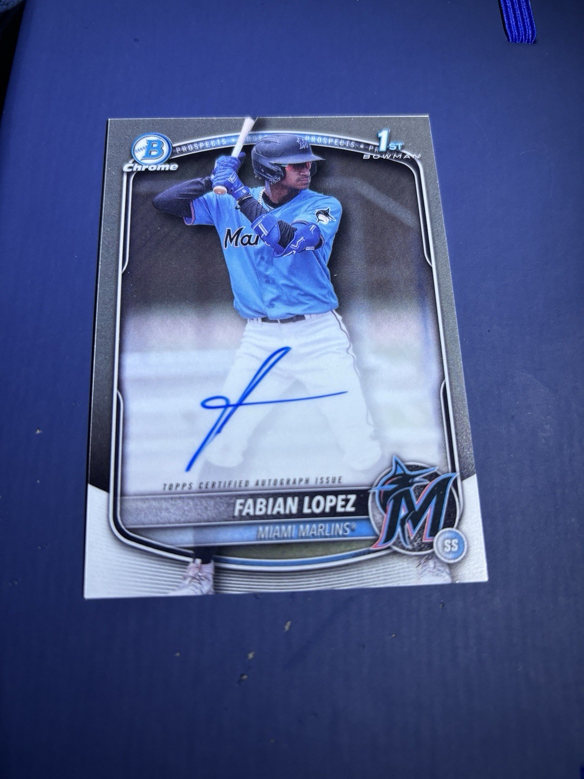 Fabian Lopez 2025 Bowman Chrome 1st Auto Autograph #CPA-FL -Marlins