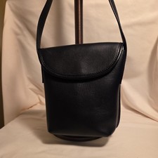 Wilson's Leather Purse Cross Body Bag Black Vintage