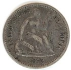 1872 SEATED LIBERTY SILVER HALF DIME ~ FINE+ CONDITION