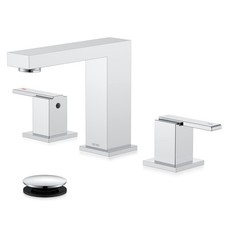 KENES Polished Chrome Widespread Bathroom Faucet 2 Handle Bathroom Sink Fauce...