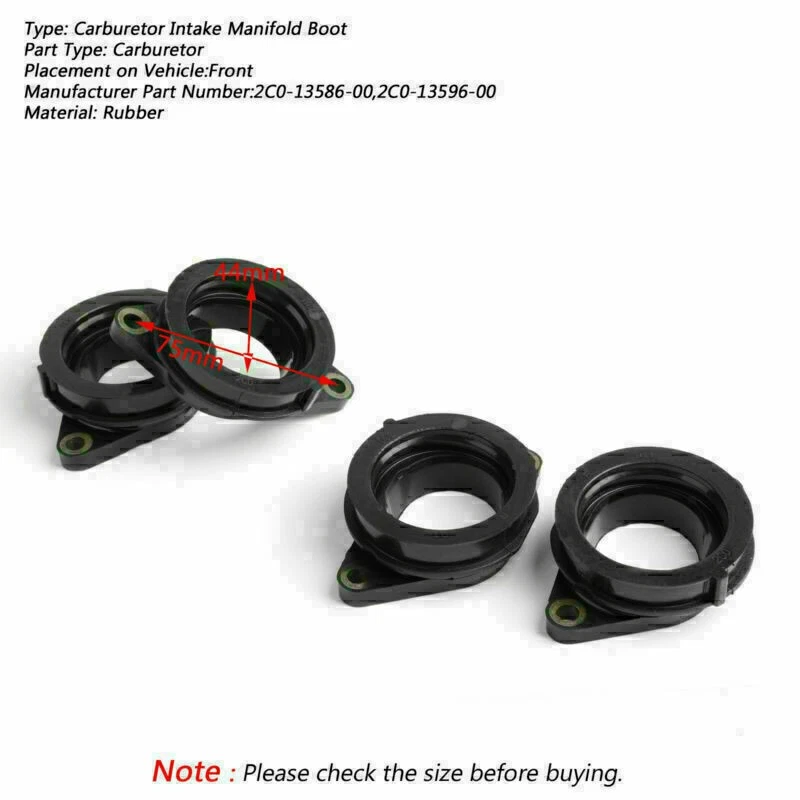 Intake Carburetor Interface 2C0-13586-00 For Yamaha YZF R6 YZF600 R6 2006-2017 . Foto 2 de 4